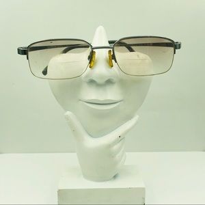 Vintage Toledo Silver Oval Half Rim Glasses Frames